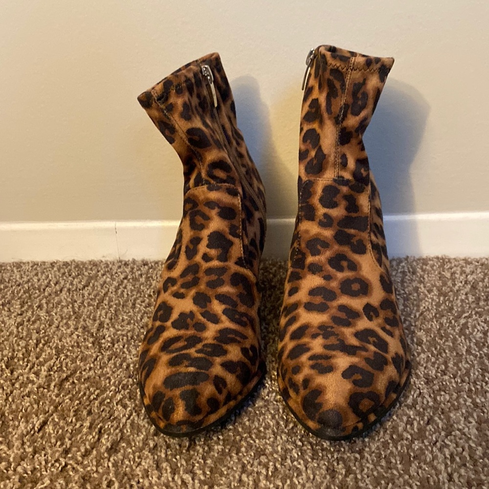 Marc fisher cheetah booties